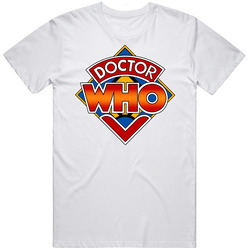Doctor Who Classic Logo Mens Size Large White T Shirt Doctor Who Classic Logo Mens Size Large White T Shirt