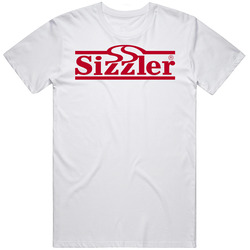 Sizzler Favourite Food Mens Size Large White  T Shirt