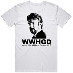 What Would Hans Gruber Do Die Hard Mens Size Large White T Shirt What Would Hans Gruber Do Die Hard Mens Size Large White T Shirt