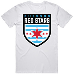 Chicago Red Stars Women's Professional Soccer League Team Logo Mens Size Large White T Shirt Chicago Red Stars Women's Professional Soccer League Team Logo Mens Size Large White T Shirt