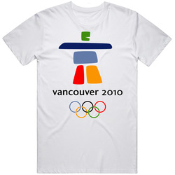Vancouver Olympics Canada 2010 Mens Size Large White T Shirt Vancouver Olympics Canada 2010 Mens Size Large White T Shirt