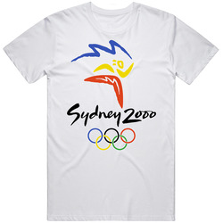 Sydney 2000 Summer Olympics Mens Size Large White T Shirt Sydney 2000 Summer Olympics Mens Size Large White T Shirt