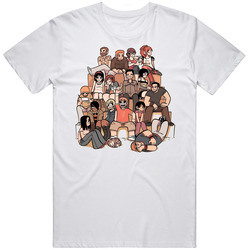 Scott Pilgrim Cartoon Group Mens Size Large White T Shirt Scott Pilgrim Cartoon Group Mens Size Large White T Shirt