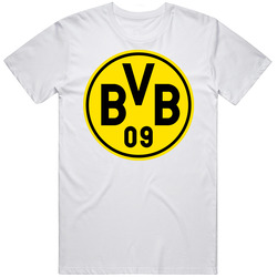 Borussia Dortmund Germany Soccer Logo Mens Size Large White T Shirt Borussia Dortmund Germany Soccer Logo Mens Size Large White T Shirt