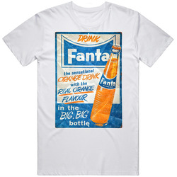 Fanta Orange Vintage Sign Mens Size Large White T Shirt Fanta Orange Vintage Sign Mens Size Large White T Shirt