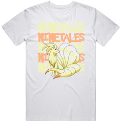 Ninetales Pokemon Character Fan Mens Size Large White  T Shirt
