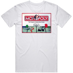 Monopoly Boardgame Retro Vintage Box Cover Mens Size Large White T Shirt Monopoly Boardgame Retro Vintage Box Cover Mens Size Large White T Shirt