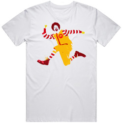 Ronald Mcdonald Restaurant Style Mascot Mens Size Large White T Shirt Ronald Mcdonald Restaurant Style Mascot Mens Size Large White T Shirt