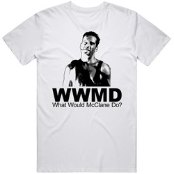 What Would John Mcclane Do Die Hard Mens Size Large White  T Shirt