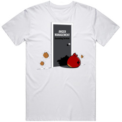 Angry Birds Anger Management Funny Mens Size Large White T Shirt Angry Birds Anger Management Funny Mens Size Large White T Shirt