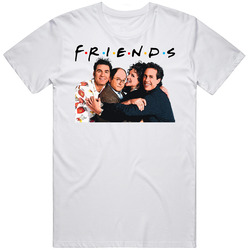 Seinfeld 90s Tv Show Friends Parody Mashup Mens Size Large White T Shirt Seinfeld 90s Tv Show Friends Parody Mashup Mens Size Large White T Shirt