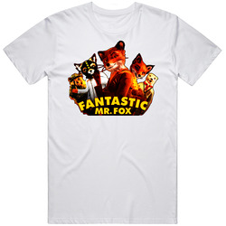 Fantastic Mr Fox Animated Mens Size Large White T Shirt Fantastic Mr Fox Animated Mens Size Large White T Shirt