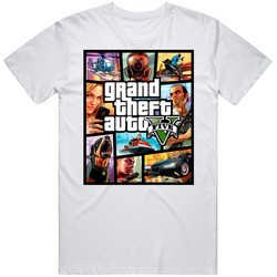 Grand Theft Auto Cover Video Game Mens Size Large White T Shirt Grand Theft Auto Cover Video Game Mens Size Large White T Shirt