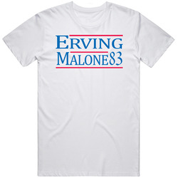 Julius Erving Moses Malone 1983 Basketball Sports Fan Mens Size Large White T Shirt Julius Erving Moses Malone 1983 Basketball Sports Fan Mens Size Large White T Shirt