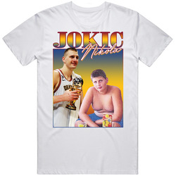 Kid Nikola Jokic 90s Style Mens Size Large White T Shirt Kid Nikola Jokic 90s Style Mens Size Large White T Shirt