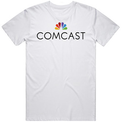 Comcast Corporation Nasdaq Company Logo Employee Fan Mens Size Large White T Shirt Comcast Corporation Nasdaq Company Logo Employee Fan Mens Size Large White T Shirt