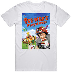 Pee Wee's Playhouse Poster 80s Kids Tv Show Mens Size Large White T Shirt Pee Wee's Playhouse Poster 80s Kids Tv Show Mens Size Large White T Shirt