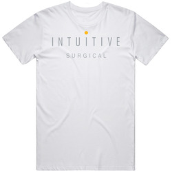 Intuitive Surgical Inc Nasdaq Company Logo Employee Fan Mens Size Large White  T Shirt