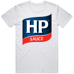 Hp Sauce Bottle Label Logo Food Costume Mens Size Large White  T Shirt