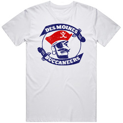 Des Moines Buccaneers Us Hockey League Vintage Team Logo Mens Size Large White T Shirt Des Moines Buccaneers Us Hockey League Vintage Team Logo Mens Size Large White T Shirt