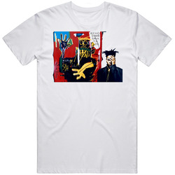 Jean Michel Basquiat Graffiti Artist Mens Size Large White T Shirt Jean Michel Basquiat Graffiti Artist Mens Size Large White T Shirt