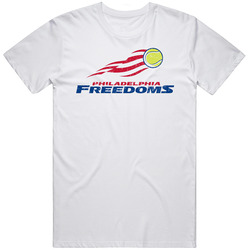 Philadelphia Freedoms World Team Tennis League Retro Team Logo Mens Size Large White T Shirt Philadelphia Freedoms World Team Tennis League Retro Team Logo Mens Size Large White T Shirt