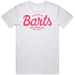 Barts Ice Cream Snack Food Logo Mens Size Large White  T Shirt