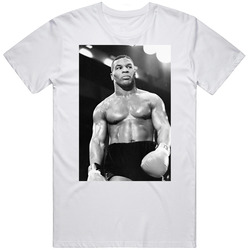 Mike Tyson Boxing Legend Retro Young Photo Shirtless Gloves Fight Mma Fan Mens Size Large White T Shirt Mike Tyson Boxing Legend Retro Young Photo Shirtless Gloves Fight Mma Fan Mens Size Large White T Shirt