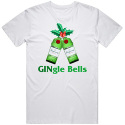 Tanqueray Gingle Jingle Bells Gin Bottle Christmas Party Mens Size Large White T Shirt Tanqueray Gingle Jingle Bells Gin Bottle Christmas Party Mens Size Large White T Shirt