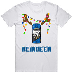 Milwaukee's Best Ice Reinbeer Funny Beer Lager Fan Christmas Mens Size Large White T Shirt Milwaukee's Best Ice Reinbeer Funny Beer Lager Fan Christmas Mens Size Large White T Shirt