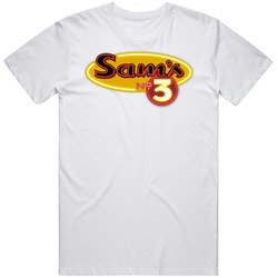 Sam's No. 3 Denver Colorado Top Restaurants Food Fan Lover Foodie Mens Size Large White  T Shirt