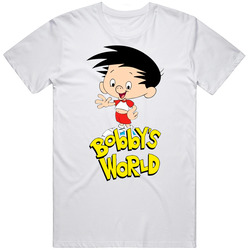 Bobby's World Kids Tv Shows Mens Size Large White T Shirt Bobby's World Kids Tv Shows Mens Size Large White T Shirt
