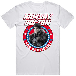 Ramsay Snow Bolton Game Of Thrones For President Tv Show Villain Fan Mens Size Large White T Shirt Ramsay Snow Bolton Game Of Thrones For President Tv Show Villain Fan Mens Size Large White T Shirt