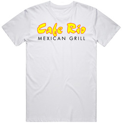 Cafe Rio Mexican Grill Food Restaurant Logo Mens Size Large White  T Shirt