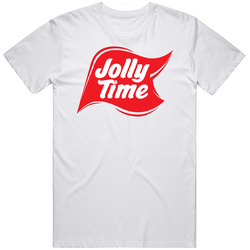 Jolly Time Favorite Popcorn Snack Food Lovers Mens Size Large White  T Shirt