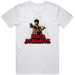 Black Dynamite Blaxploitation Movie Mens Size Large White T Shirt Black Dynamite Blaxploitation Movie Mens Size Large White T Shirt