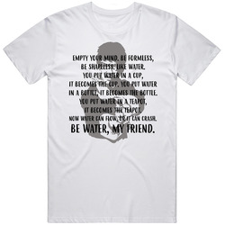 Bruce Lee Empty Your Mind Inspirational Quote Fan Mens Size Large White T Shirt Bruce Lee Empty Your Mind Inspirational Quote Fan Mens Size Large White T Shirt