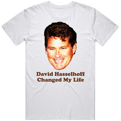 David Hasselhoff Changed My Life Mens Size Large White T Shirt David Hasselhoff Changed My Life Mens Size Large White T Shirt