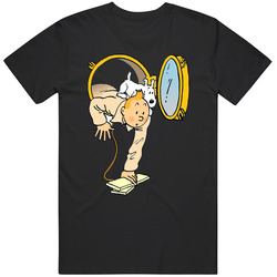 Aventure Of Tintin Black Unisex T Shirt Aventure Of Tintin Black Unisex T Shirt