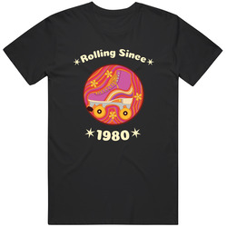 Rolling Since 1980 Skate Unisex T Shirt Rolling Since 1980 Skate Unisex T Shirt