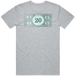 Monopoly Money 20 Dollar Bill Board Game Vintage Fun Unisex T Shirt
