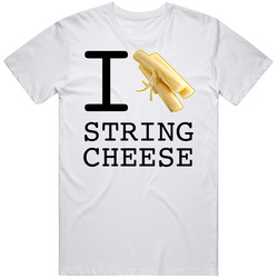 I Heart Love Luv String Cheese Unisex T Shirt