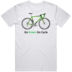 Go Green Go Cycle (men) Unisex T Shirt Go Green Go Cycle (men) Unisex T Shirt
