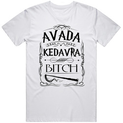 Avada Kedavra Harry Potter Quote Black and White T Shirt for Women Unisex T Shirt Avada Kedavra Harry Potter Quote Black and White T Shirt for Women Unisex T Shirt
