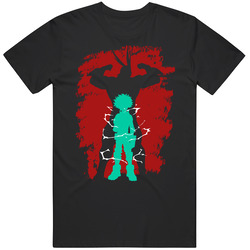 Midoriya Deku All Might Hitam Unisex T Shirt Midoriya Deku All Might Hitam Unisex T Shirt