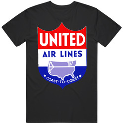 United Airlines - Coast To Coast 1 Unisex T Shirt United Airlines - Coast To Coast 1 Unisex T Shirt