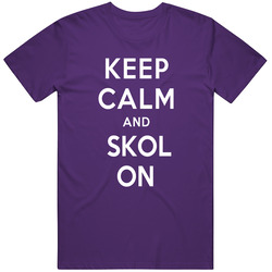 KEEP CALM AND SKOL ON 2016-17 Mens Fitted Unisex T Shirt KEEP CALM AND SKOL ON 2016-17 Mens Fitted Unisex T Shirt