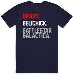Brady Belichick Battlestar Galactica New England Football Fan Unisex T Shirt Brady Belichick Battlestar Galactica New England Football Fan Unisex T Shirt