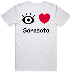 Sarasota I Love Sarasota Custom Unisex Size Large T Shirt Sarasota I Love Sarasota Custom Unisex Size Large T Shirt