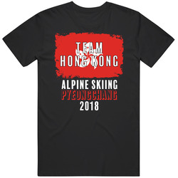 Team Hong Kong Alpine Skiing Pyeongchang 2018 Olympic Unisex Size Large T Shirt Team Hong Kong Alpine Skiing Pyeongchang 2018 Olympic Unisex Size Large T Shirt
